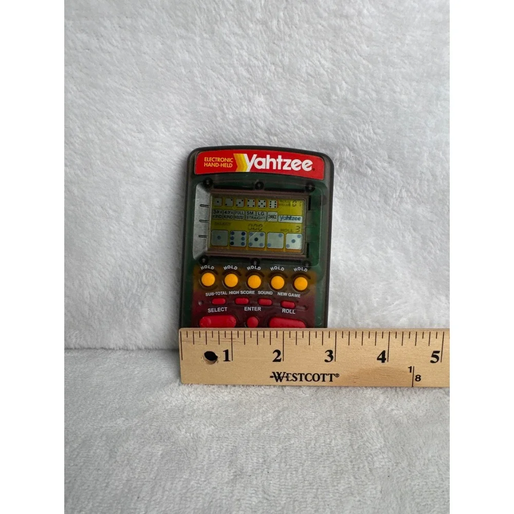 VINTAGE Milton Bradley Yahtzee Handheld Game Unisex OS Gray Good